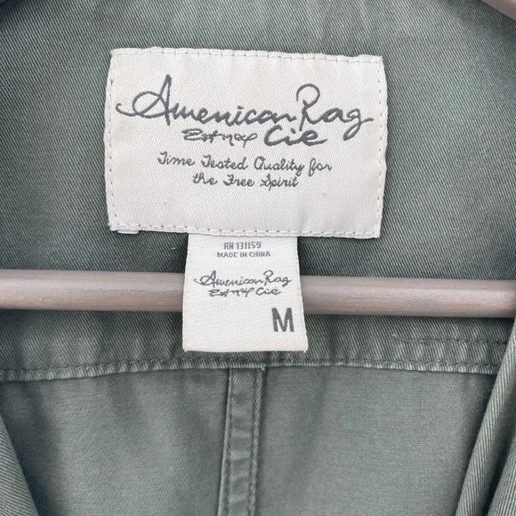 American Rag Army Green Hooded Utility Jacket - Picture 4 of 4